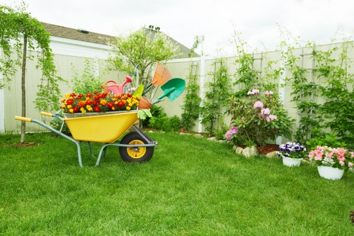 Synthetic lawn installation in a local Barnes outdoor space