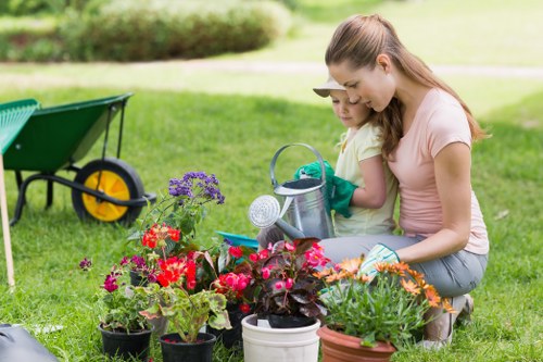Garden materials and hard landscaping for a Barnes property